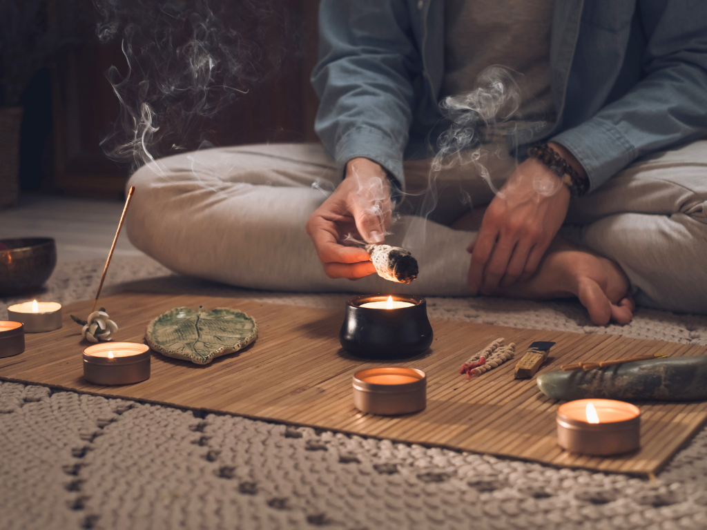 lezioni meditazione con incenso