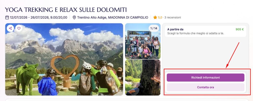 richieste su EventiYoga