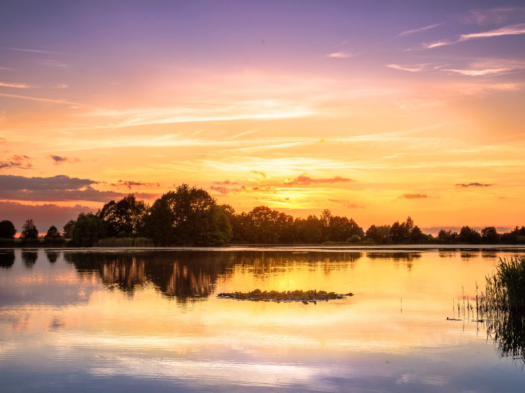 un tramonto nella natura