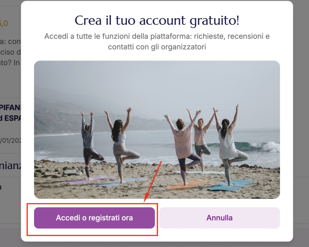 Registrati per lasciare la testimonianza su EventiYoga